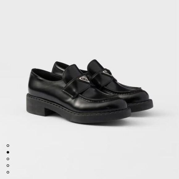 Prada brushed chunky loafer size 38 black leather - Picture 7 of 7